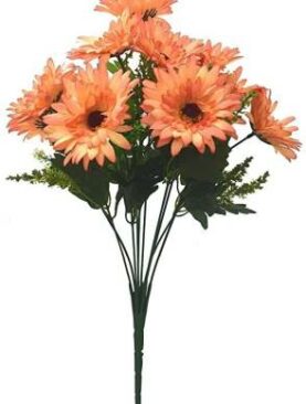 Real PBR REAL PBR Artificial Flower Bunch Orange Wild Flower Artificial Flower  with Pot??(6 inch, Pack of 1, Flower Bunch)