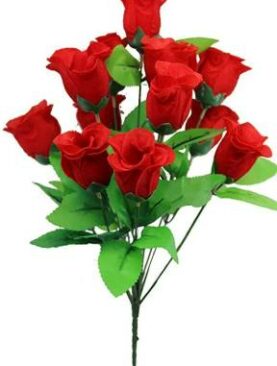 Real PBR Real PBR Artificial Rose Flower Bunch (Red, 12 Roses) Red Wild Flower Artificial Flower??(12 inch, Pack of 1, Flower Bunch)