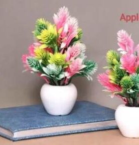 Real PBR Green Wild Flower Artificial Flower??(0.5 inch, Pack of 1, Flower with Basket)