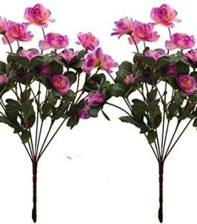 Real PBR REAL PBR Artificial Flower Bunch Purple Wild Flower Artificial Flower  with Pot??(6 inch, Pack of 1, Flower Bunch)