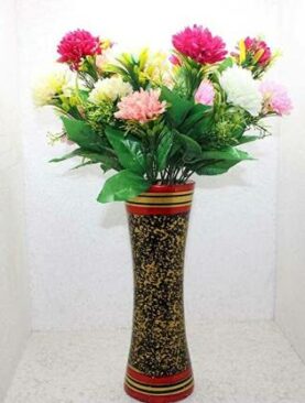 Real PBR Multicolor Wild Flower Artificial Flower  with Pot??(6 inch, Pack of 1, Flower Bunch)