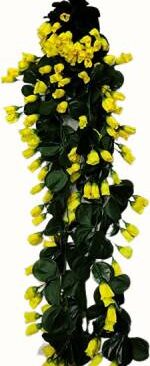 Real PBR Yellow Orchids Artificial Flower??(18 cm, Pack of 1, Flower with Basket)
