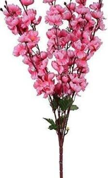 Real PBR Artificial Flowers for Home Decoration Cherry Blossom Bunch (7 Branches) Pink Cherry Blossom Artificial Flower??(52 cm, Pack of 1, Flower Bunch)