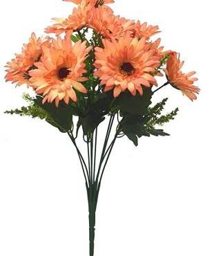 Real PBR REAL PBR Artificial Flower Bunch Orange Wild Flower Artificial Flower  with Pot??(6 inch, Pack of 1, Flower Bunch)