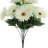 Real PBR REAL PBR Artificial Flower Bunch White Wild Flower Artificial Flower  with Pot??(6 inch, Pack of 1, Flower Bunch)