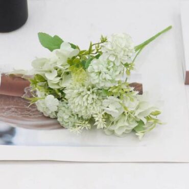 Real PBR Real PBR Pink Silk HyPBRangea Fake Flower Bridal Bouquet Peony Rose White Wild Flower Artificial Flower??(12 inch, Pack of 1, Flower Bunch)