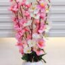 Real PBR Artificial Flowers for Decoration with Pot, Home Decor, Office Decor, Multicolor Cherry Blossom Artificial Flower  with Pot??(50 cm, Pack of 1, Flower with Basket)
