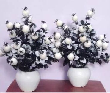 Real PBR White Wild Flower Artificial Flower??(0.5 inch, Pack of 1, Flower with Basket)