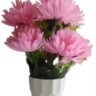 Real PBR Pink Dahalia Artificial Flower  with Pot??(10 cm, Pack of 1, Flower Bunch)