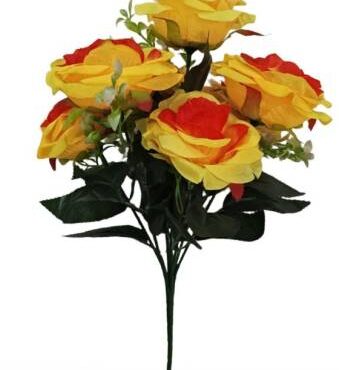 Real PBR Yellow Rose Artificial Flower??(26 cm, Pack of 1, Flower Bunch)