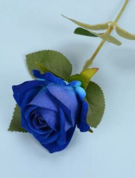 Real PBR Real PBR Retro Artificial Flower Flannel Rose Fake Flower Blue Wild Flower Artificial Flower??(12 inch, Pack of 1, Flower Bunch)