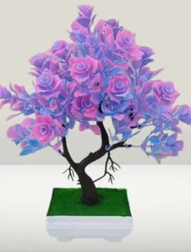 Real PBR Purple Wild Flower Artificial Flower  with Pot??(45.72 inch, Pack of 1, Flower with Basket)