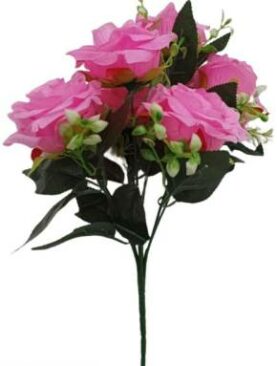 Real PBR Pink Rose Artificial Flower??(26 cm, Pack of 1, Flower Bunch)