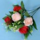Real PBR Real PBR 6 Bouquets Of Wedding Rose Valentine's Day Gift Multicolor Wild Flower Artificial Flower??(12 inch, Pack of 1, Flower Bunch)