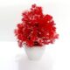 Real PBR REAL PBR Artificial Flowers Red with Plastic Pot Pack of 1 Red Wild Flower Artificial Flower??(5 inch, Pack of 1, Flower with Basket)