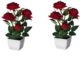 Real PBR Red Rose Artificial Flower??(4 inch, Pack of 2, Flower with Basket)