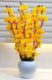 Real PBR Artificial Flowers for Decoration with Pot, Home Decor, Office Decor, Yellow Cherry Blossom Artificial Flower  with Pot??(50 cm, Pack of 1, Flower with Basket)