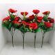 Real PBR Real PBR Artifical Flower Bunchers Pack of 4 (Rose) Red Wild Flower Artificial Flower  with Pot??(6 inch, Pack of 1, Flower Bunch)