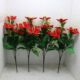 Real PBR Real PBR Artifical Flower Bunchers Pack of 4 ( Valvet Lily Red) Red Wild Flower Artificial Flower  with Pot??(6 inch, Pack of 1, Flower Bunch)