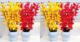 Real PBR Multicolor Cherry Blossom Artificial Flower  with Pot??(52 cm, Pack of 4, Flower with Basket)