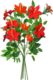 S-Biv Flowers Bouquets Home, Bedroom, Garden, Balcony, Living Room for Decoration Green, Red Lily Artificial Flower??(10 cm, Pack of 5, Flower Bunch)