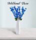Real PBR Artificial Flowers for Home Decoration Cherry Blossom Bunch (7 Branches) Blue Cherry Blossom Artificial Flower??(25 inch, Pack of 1, Flower Bunch)