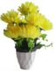 Real PBR Yellow Dahalia Artificial Flower  with Pot??(10 cm, Pack of 1, Flower Bunch)