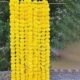 Real PBR Yellow Marigold Artificial Flower??(152.4 inch, Pack of 5, Garlands)