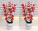 Real PBR Artificial Flowers for Decoration with Pot, Home Decor, Office Decor, Combo, Multicolor Cherry Blossom Artificial Flower  with Pot??(52 cm, Pack of 2, Flower with Basket)