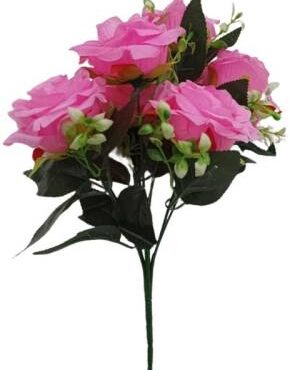 Real PBR Pink Rose Artificial Flower??(26 cm, Pack of 1, Flower Bunch)