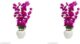 Real PBR Artificial Flowers for Decoration with Pot, Home Decor, Office Decor, Combo, Purple Cherry Blossom Artificial Flower  with Pot??(52 cm, Pack of 2, Flower with Basket)