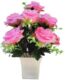 Real PBR Pink Rose Artificial Flower  with Pot??(28 cm, Pack of 1, Flower Bunch)